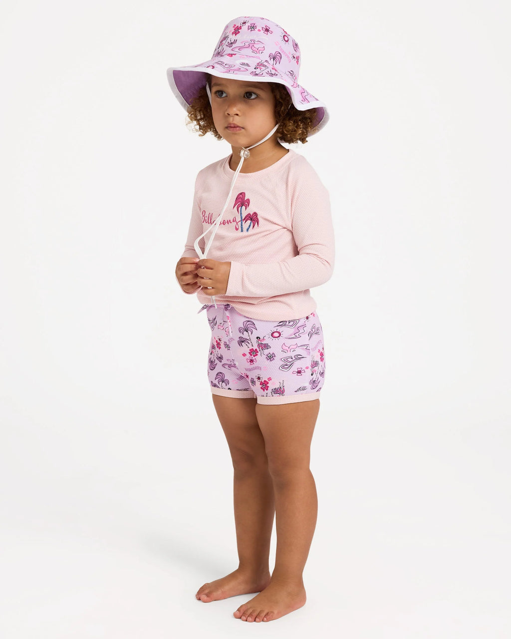 Billabong Hula Haze Long Sleeve Rash Vest Set Girls 0-5