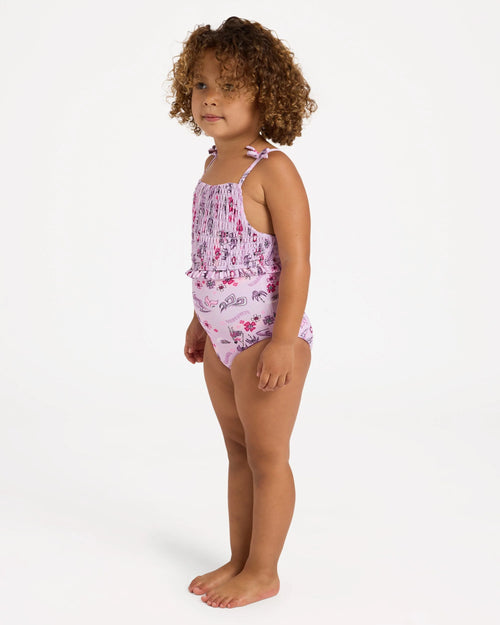 Billabong Hula Haze One Piece Swimsuit Girls 0-5
