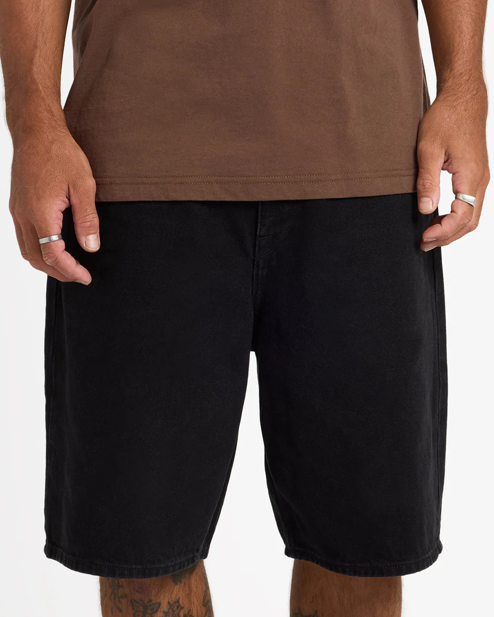 Volcom Billow 2 22" Denim Shorts Black