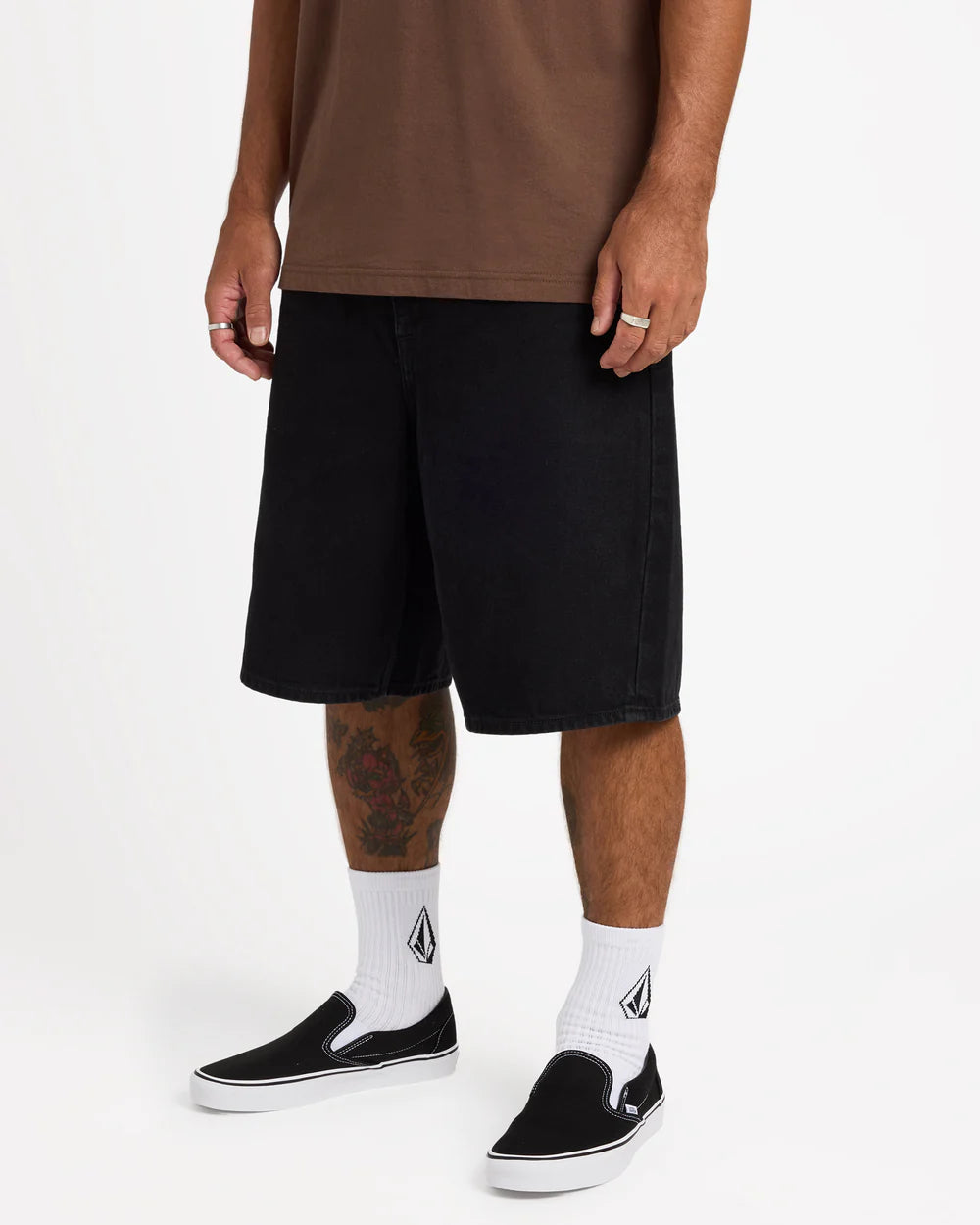 Volcom Billow 2 22" Denim Shorts Black