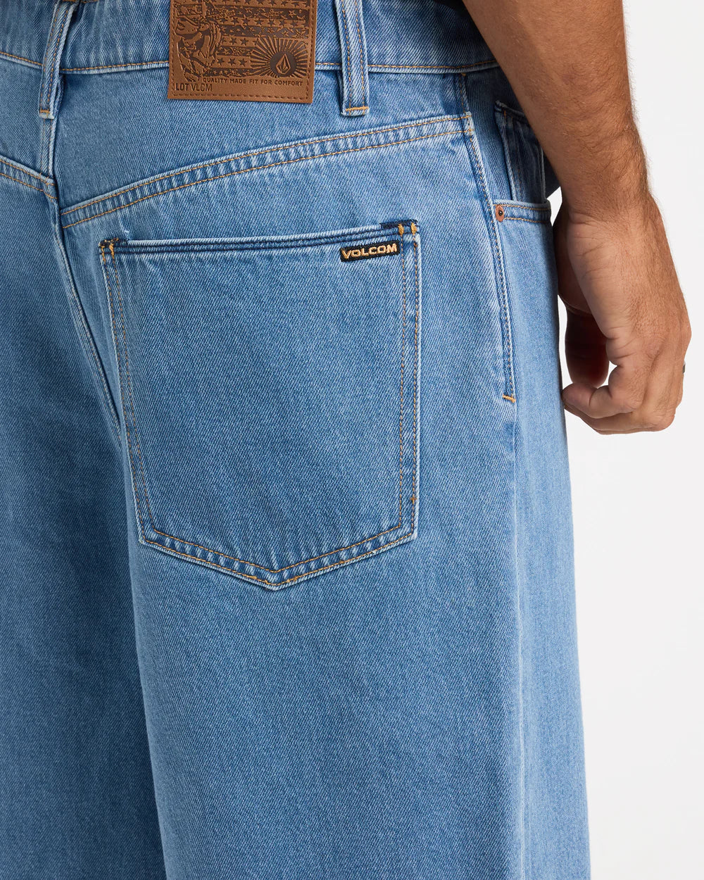 Volcom Billow 2 22" Denim Shorts Cali Blue