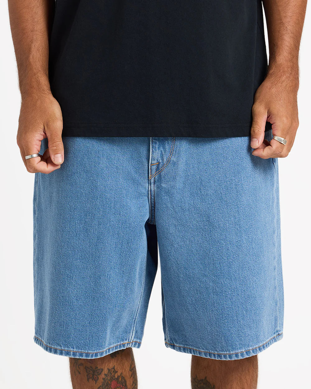 Volcom Billow 2 22" Denim Shorts Cali Blue