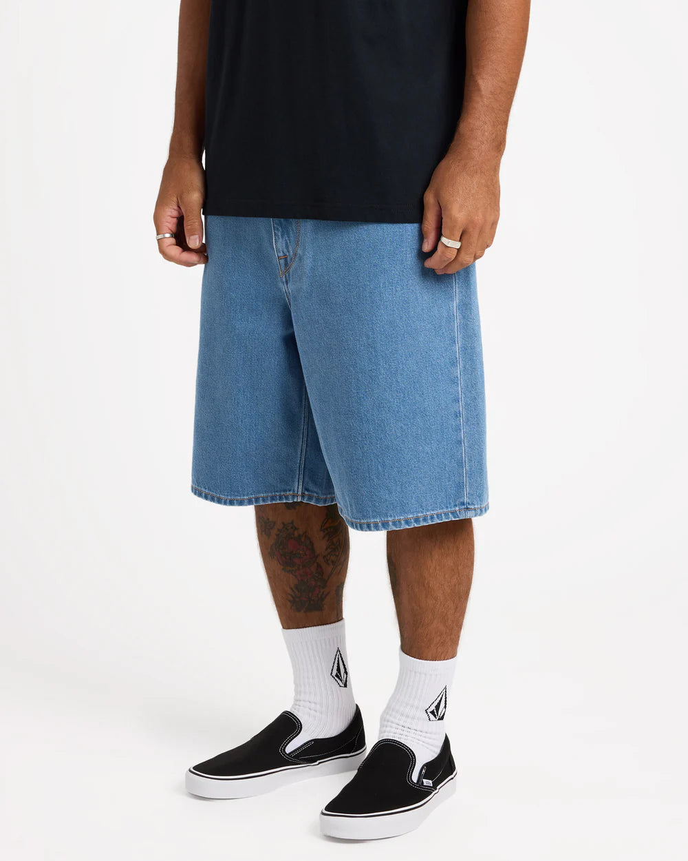 Volcom Billow 2 22" Denim Shorts Cali Blue