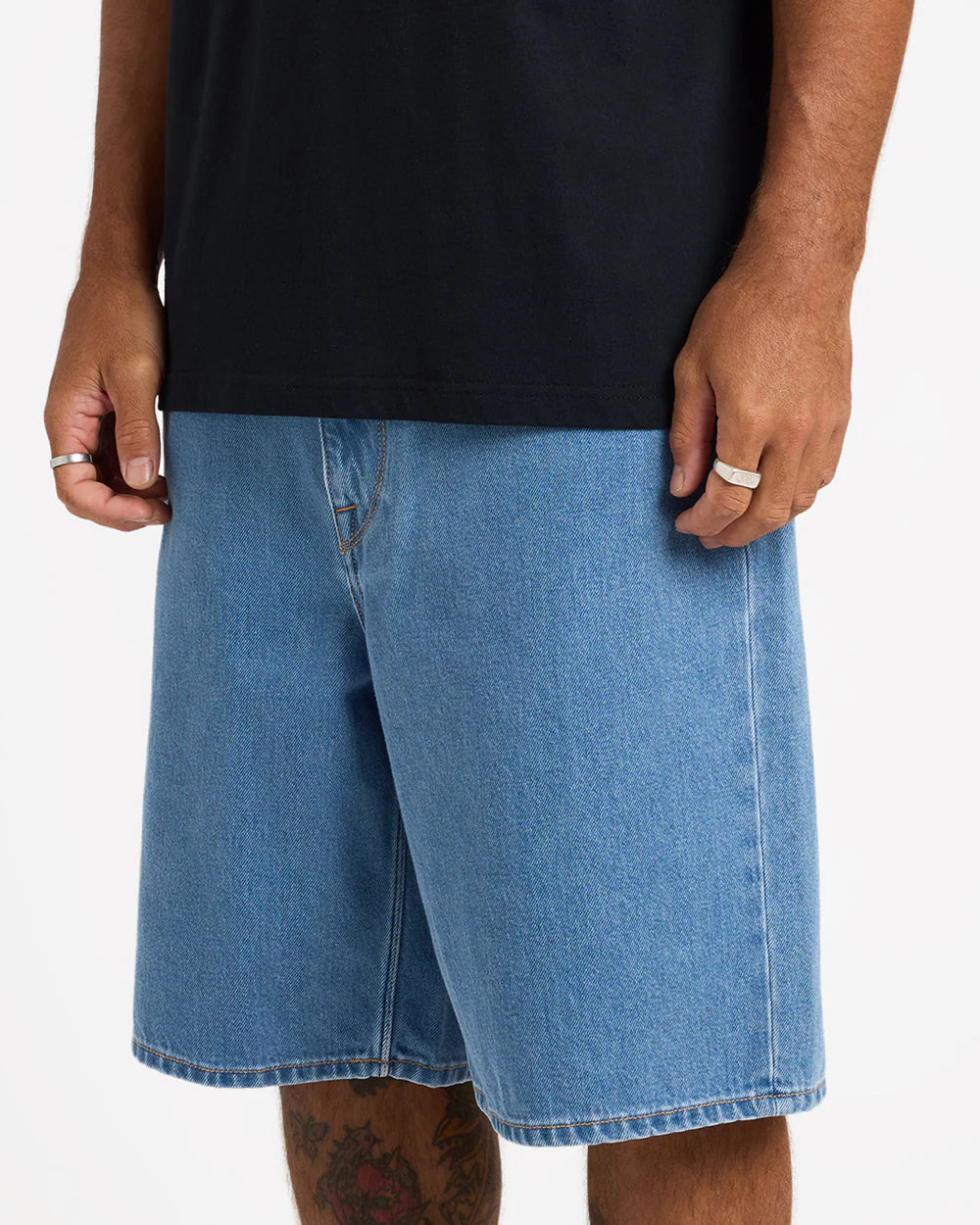 Volcom Billow 2 22" Denim Shorts Cali Blue