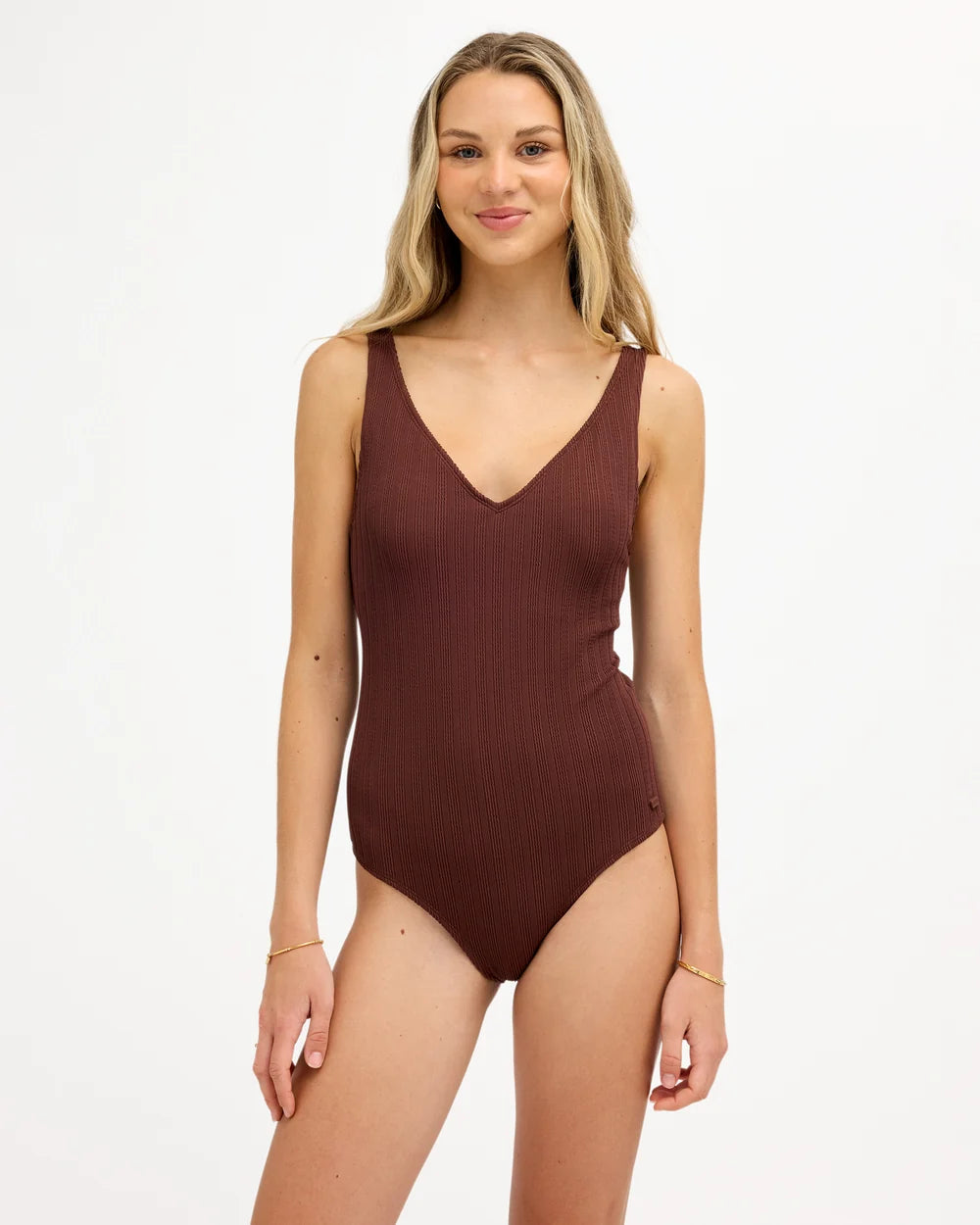 Roxy Love V Neck One Piece Swimsuit