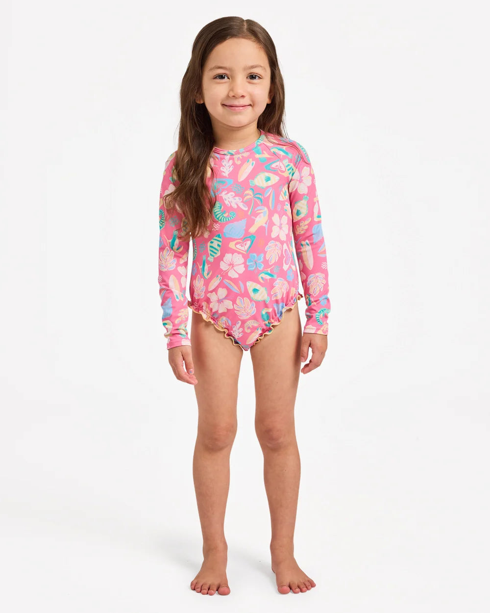 Roxy Ocean Lover Rash Vest Girls 2-7