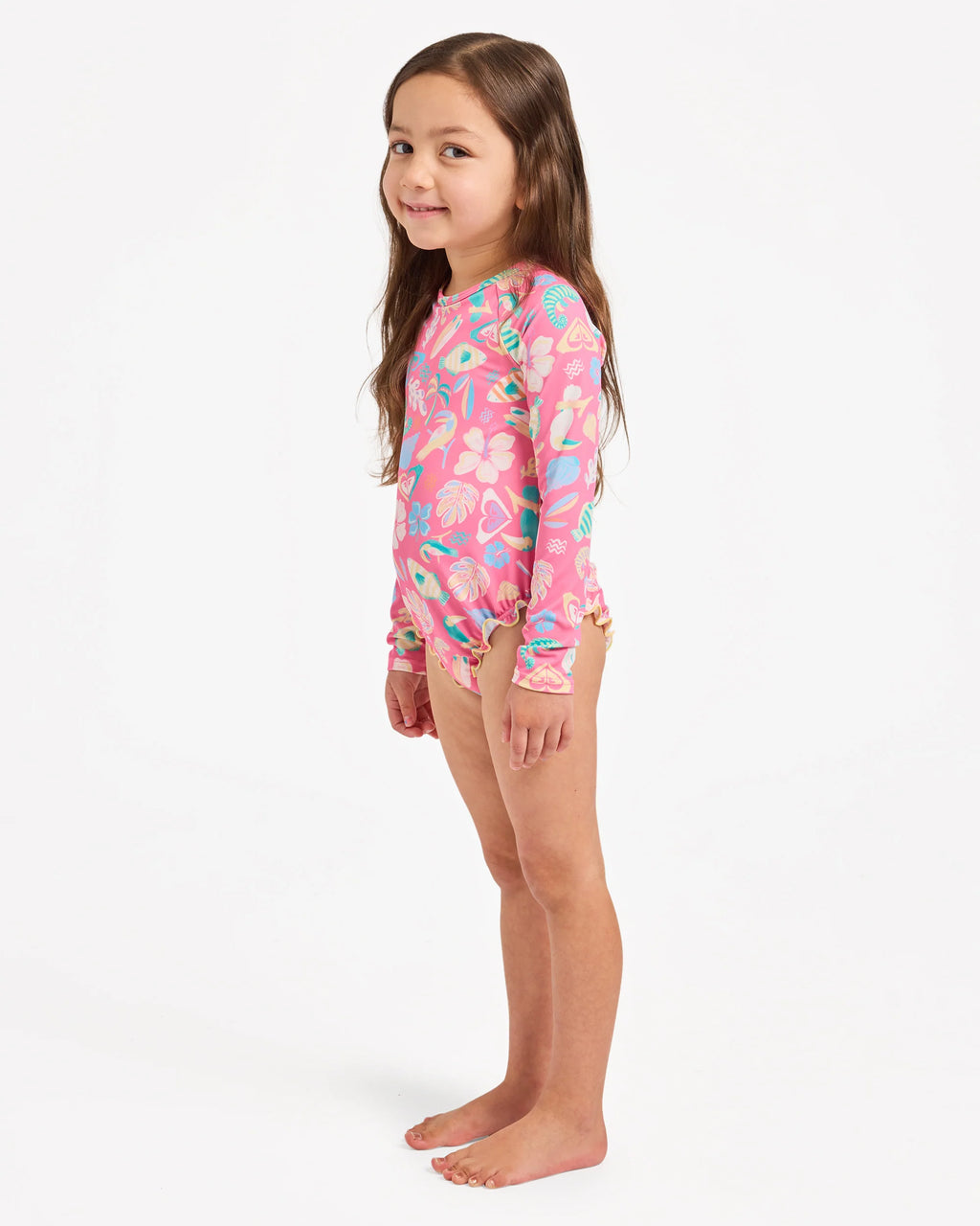 Roxy Ocean Lover Rash Vest Girls 2-7