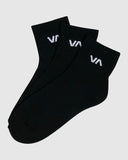 RVCA VA Mini Crew Socks Black 3 Pack