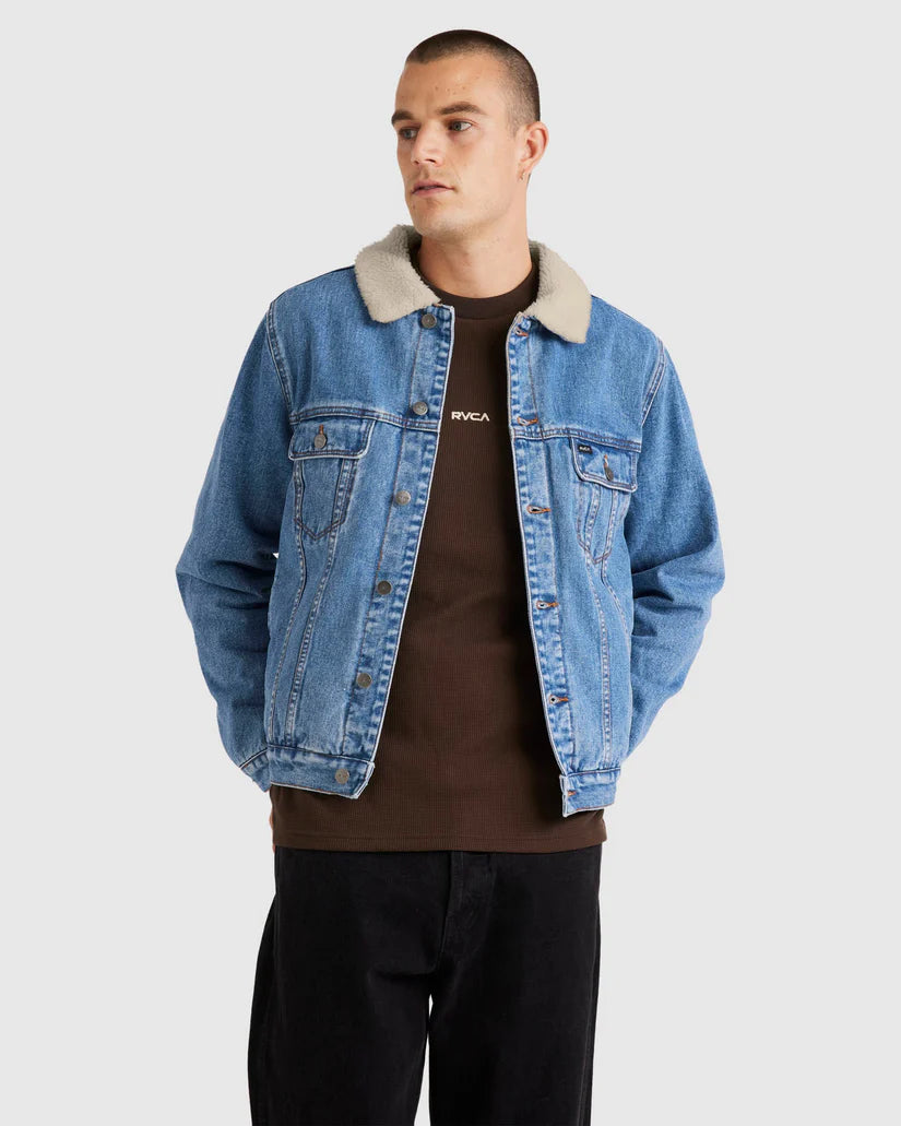 RVCA Denim Sherpa Trucker Jacket