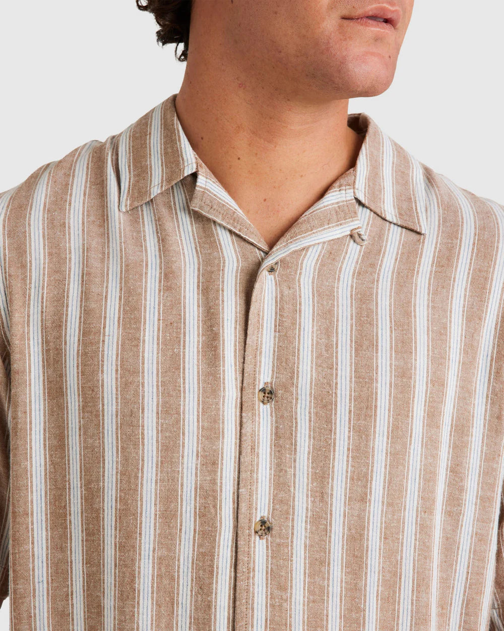 RVCA Beat Stripe Vintage Short Sleeve Shirt