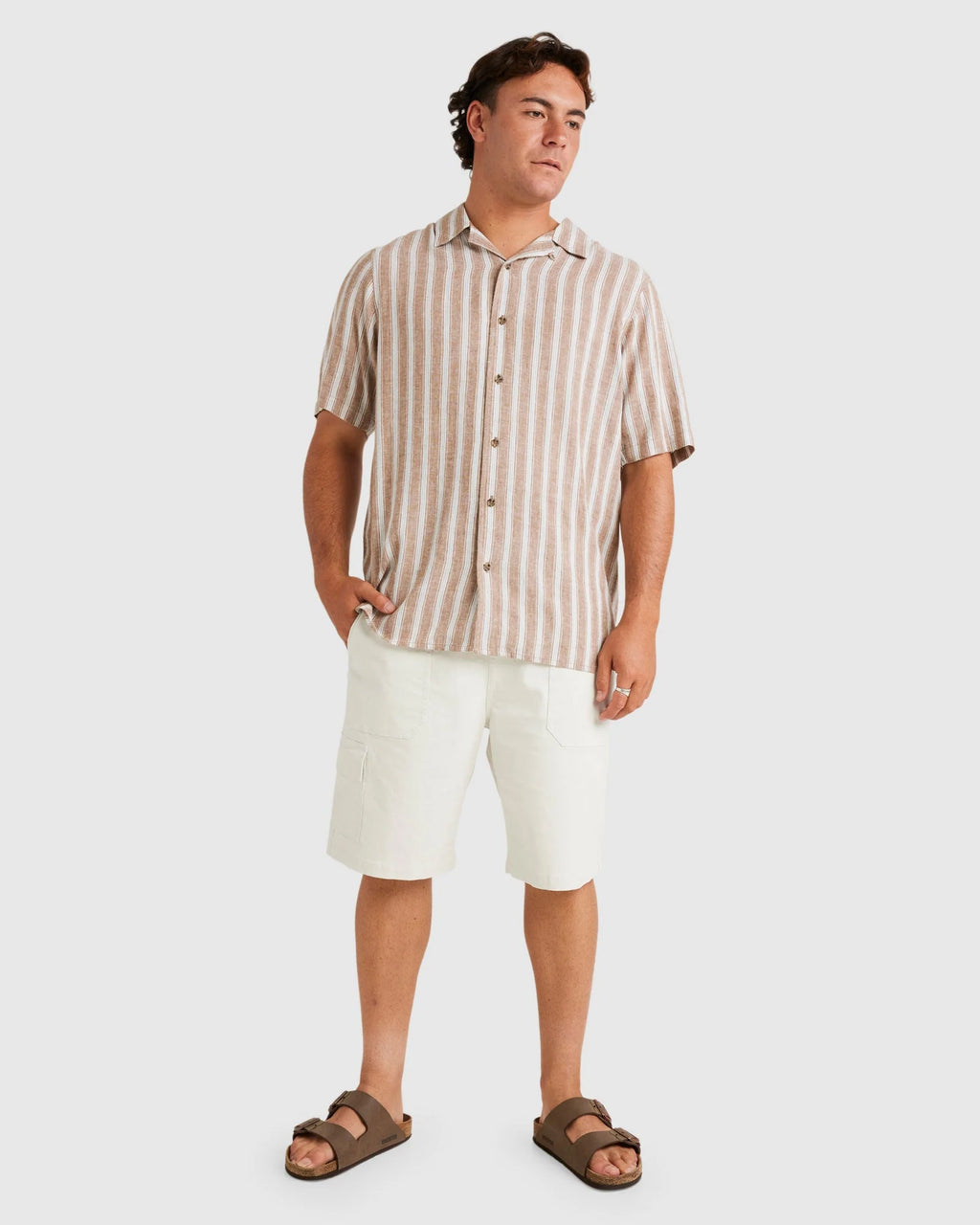 RVCA Beat Stripe Vintage Short Sleeve Shirt