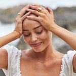 Atolea White Beaded Choker Necklace
