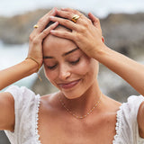 Atolea White Beaded Choker Necklace