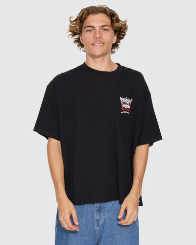 Worship Survival Crop Tee - Black