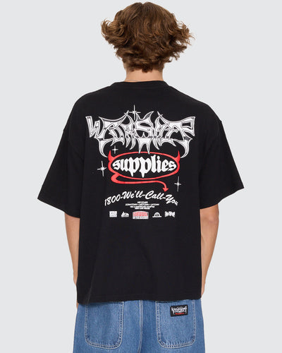 Worship Survival Crop Tee - Black