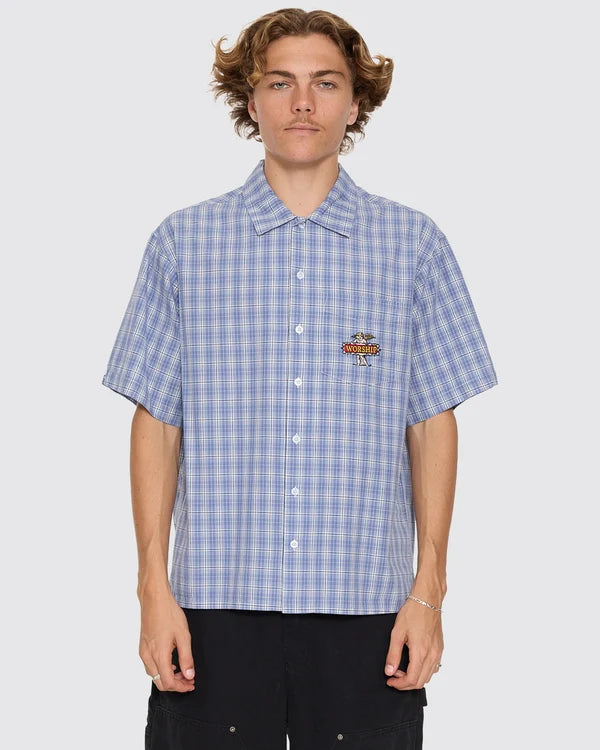 Worship Bannerman Short Sleeve Shirt - Blue