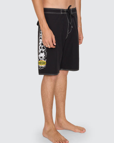 Worship Tropical Heat Boardshort - Black