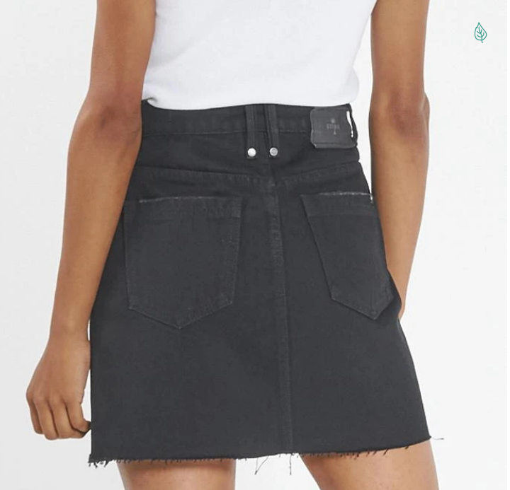 Thrills Leni Skirt Black Rinse