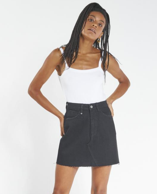 Thrills Leni Skirt Black Rinse