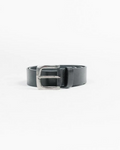 Wide Leather Belt - Black