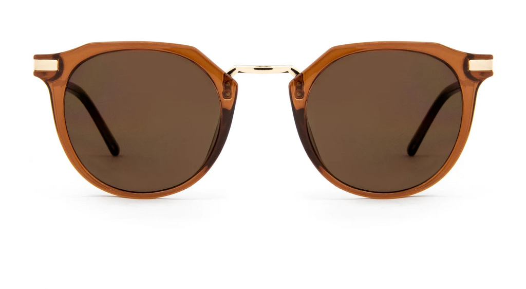 Carve Frankie Gloss Crystal Tobacco Gold Metal Brown Lens