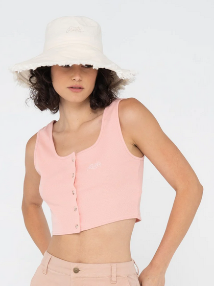 Rusty Gleam Organic Wide Brim Bucket Hat