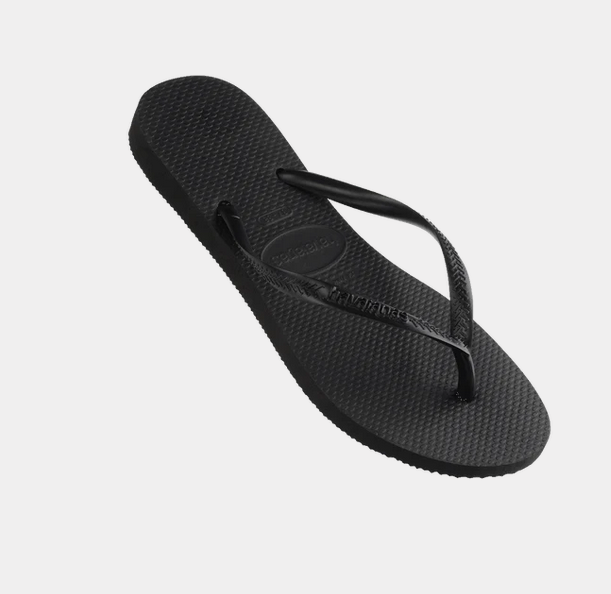Havaianas Slim Basic Black Thongs