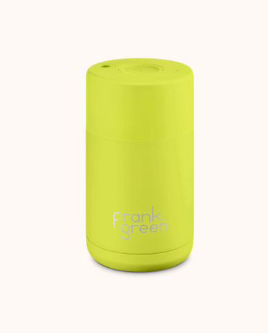 295ml Ceramic Reusable Cup - Neon Yellow