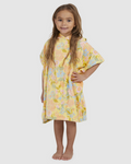 Little Girls Sunflower Hoodie Towel