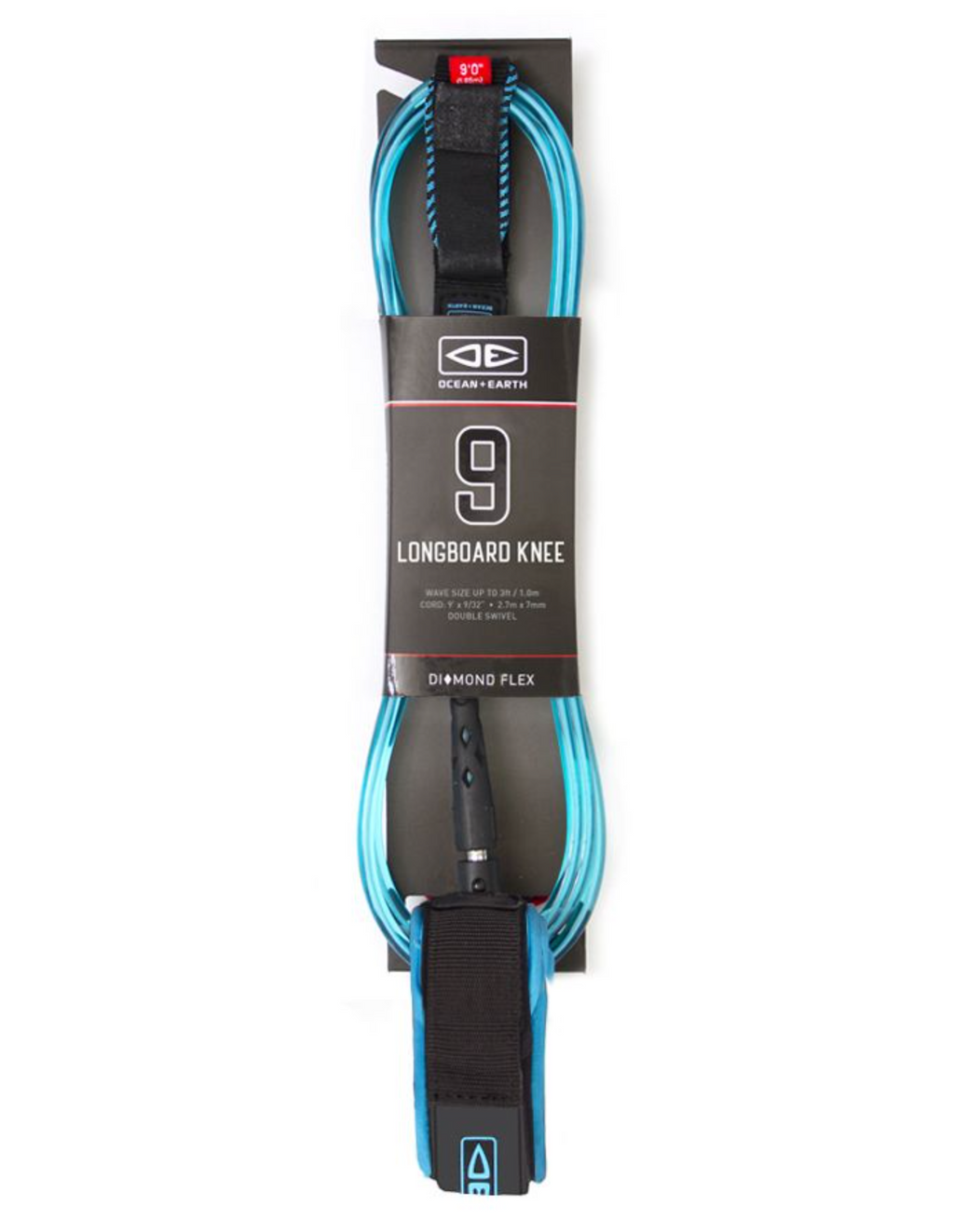 Diamond Flex 9ft Longboard Knee Series - Leash