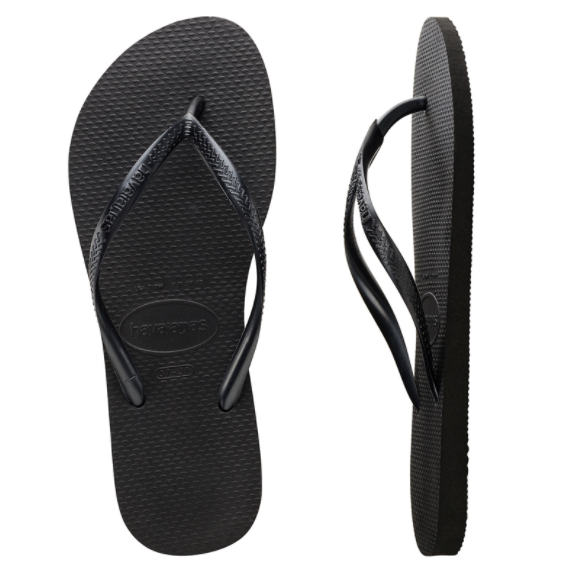 Havaianas Slim Basic Black Thongs