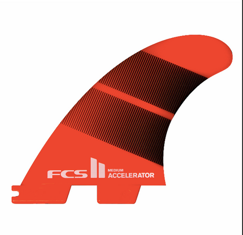 FCS II Accelerator Neo Glass Tri  Fins Orange