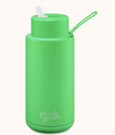 1L Ceramic Reusable Bottle - Neon Green