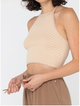 Aura Halter Knit Crop Top