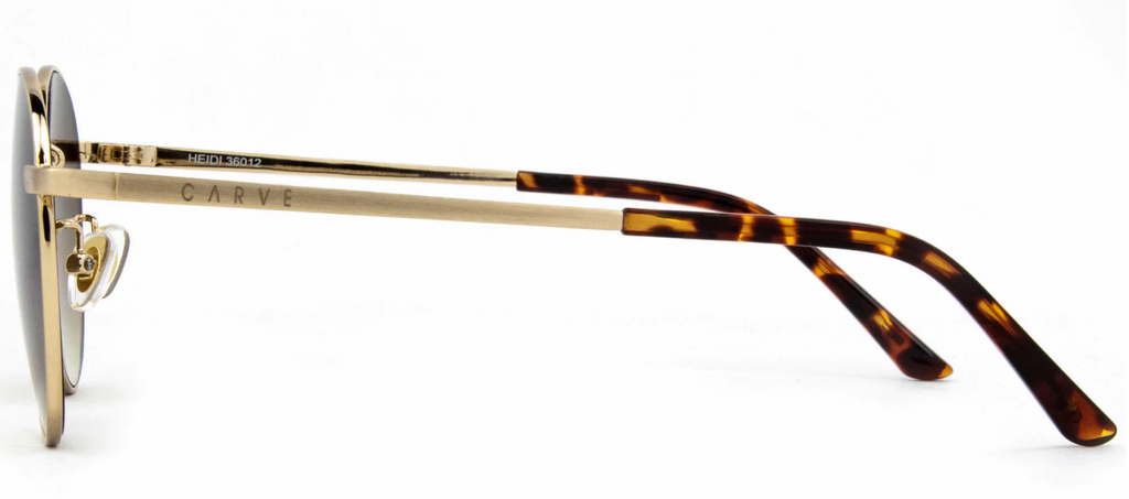 Carve Heidi Brushed Gold Metal Brown Polar