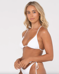 Sandalwood Textured Slick Triangle Bikini Top