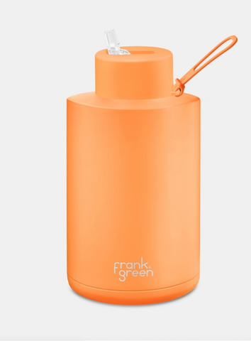2L Ceramic Reusable Bottle - Neon Orange