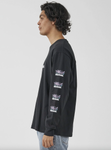 Speed Killer Oversize Fit Long Sleeve Tee - Washed Black