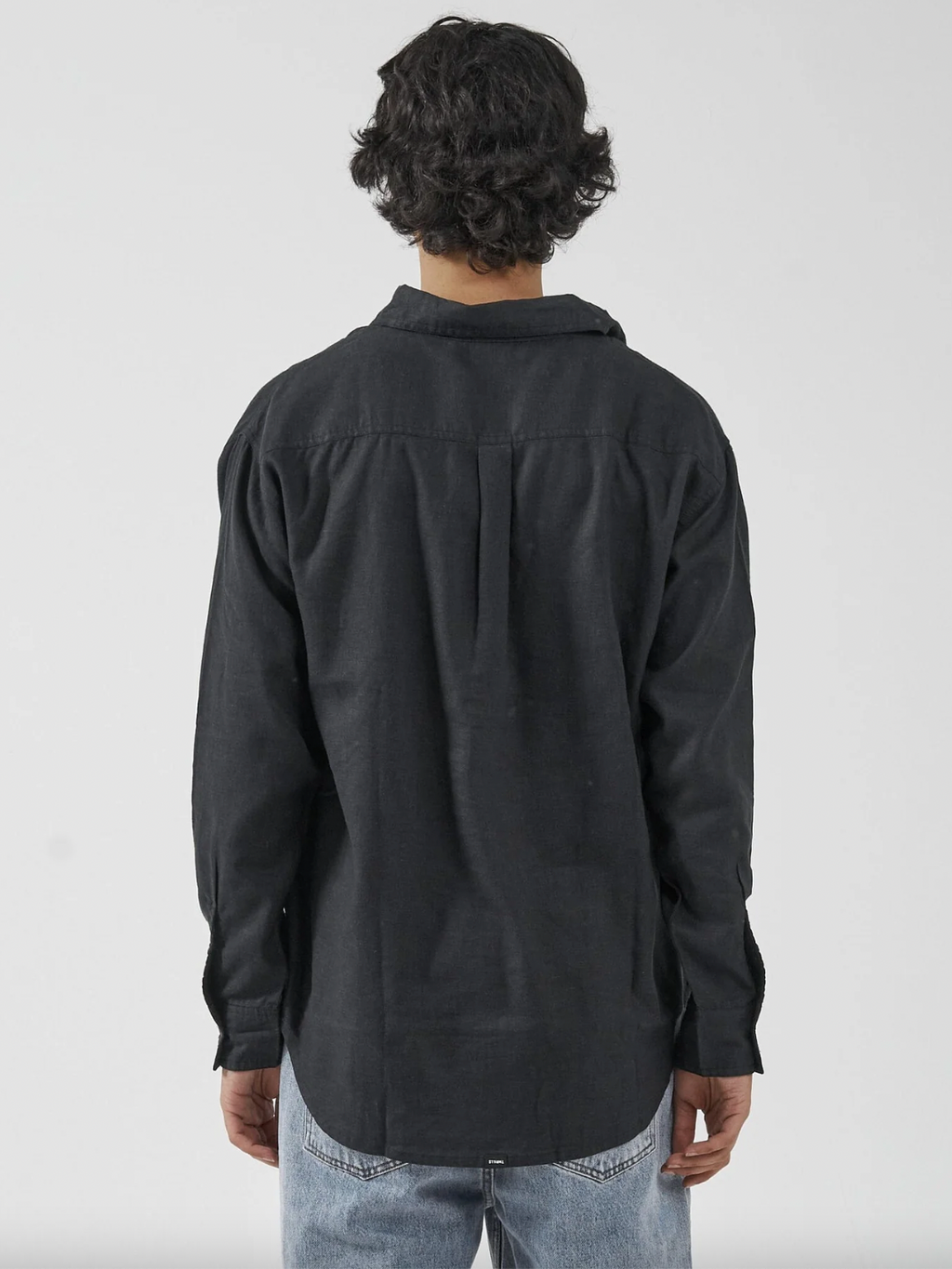 Thrills Hemp Minimal Thrills Oversize Long Sleeve Shirt - Black