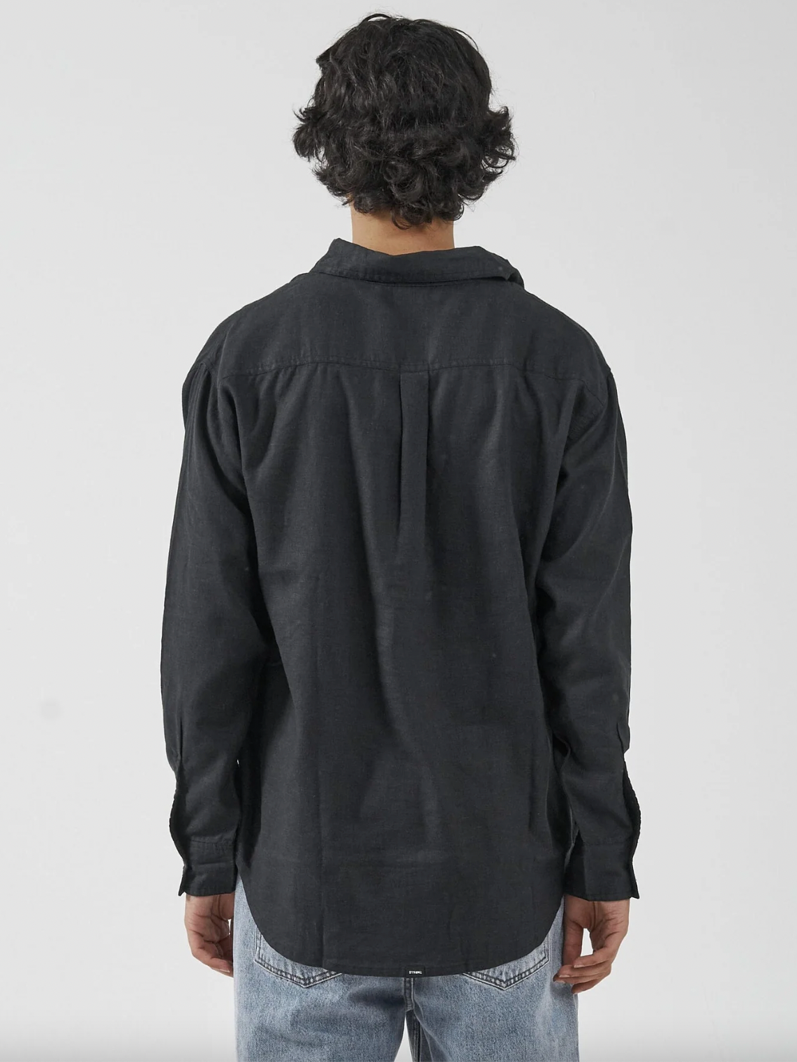 Thrills Hemp Minimal Thrills Oversize Long Sleeve Shirt - Black
